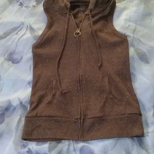 Halter style zip up top with hood
